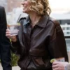 In the City Season 1 Lindsay Hubbard Brown Leather Jacket