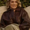 In the City Season 1 Lindsay Hubbard Brown Leather Jacket