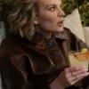In the City Season 1 Lindsay Hubbard Brown Leather Jacket