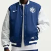 Inter Milan Fanatics Fest NYC 2026 Blue Satin Varsity Jacket