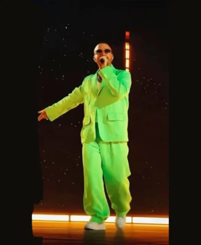 J Balvin Paris Final Show 2026 Green Suit
