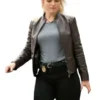 Jacqueline Byers NCIS NY 2026 Brown Leather Jacket