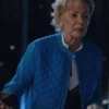Jean Smart Hacks Season 4 Blue Quilted Jacket