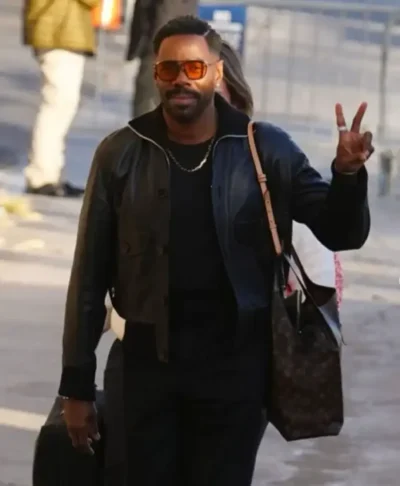 Jimmy Kimmel Colman Domingo Leather Jacket