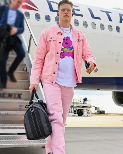 Joe Burrow Pink Cotton Suit