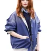Joey King PFW 2026 Blue Jacket