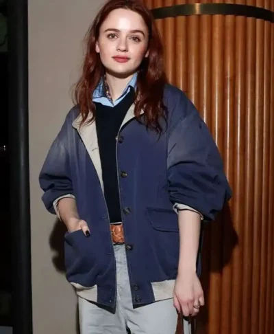 Joey King PFW 2026 Blue Jacket