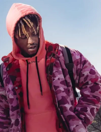 Juice Wrld Camouflage Puffer Winter Jacket