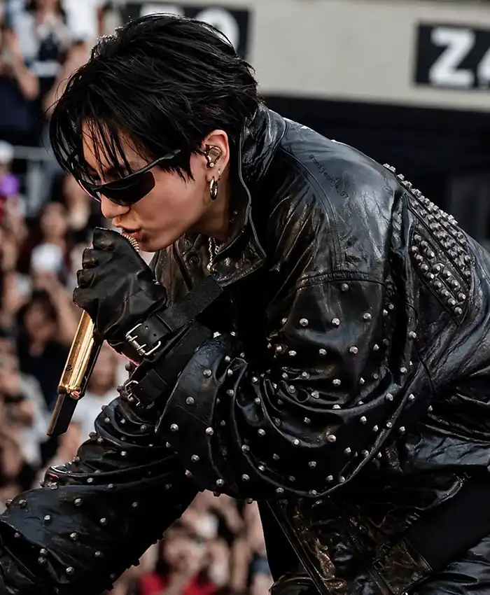 Jungkook Custom Balenciaga Arirang Paris Tour Studded Jacket for sale
