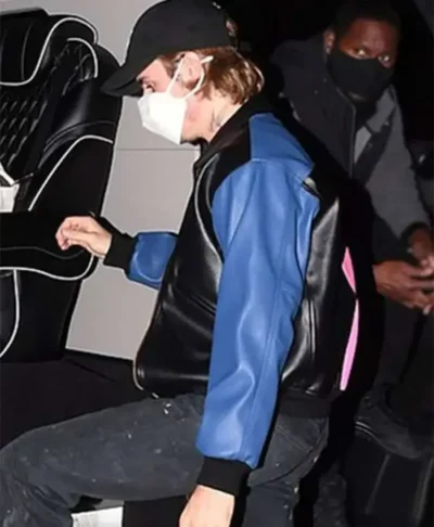 Justin Bieber Leather Bomber Jacket