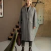 Kaley Cuoco The Flight Attendant Gray Coat