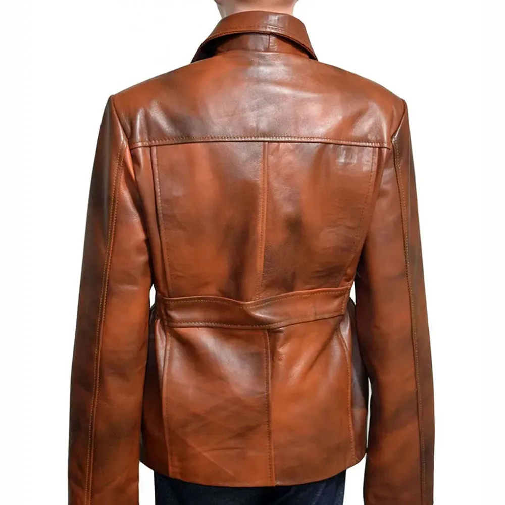 Katniss Everdeen The Hunger Games Brown Leather Jacket
