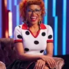 Keke Palmer Password Season 3 Polka Dot Polo Shirt
