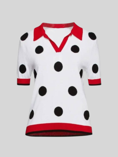 Keke Palmer Password Season 3 Polka Dot Polo Shirt