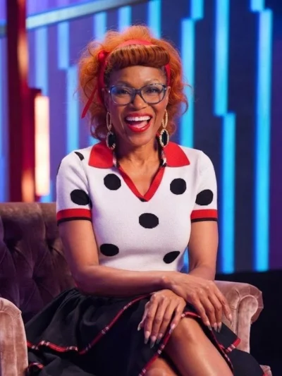 Keke Palmer Password Season 3 Polka Dot Polo Shirt