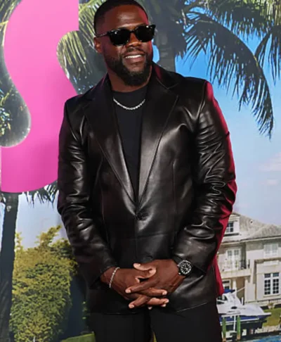 Kevin Hart 72 Hours Premiere Black Leather Blazer