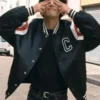Kim Taehyung Black Varsity Jacket