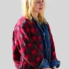 Kristen Stewart Reversible Plaid Denim Jacket
