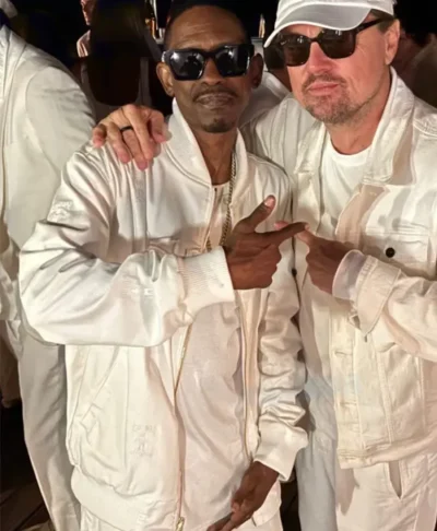 Kurupt Michael Rubin White Party 2026 White Bomber Jacket