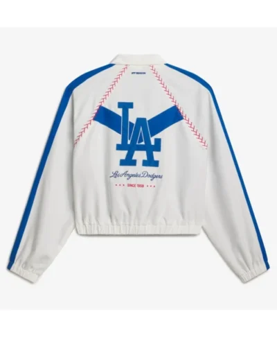 LA Dodgers Off-Season x MLB White Full-Zip Track Jacket
