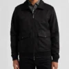 Lawrence Black Suede Bomber Jacket