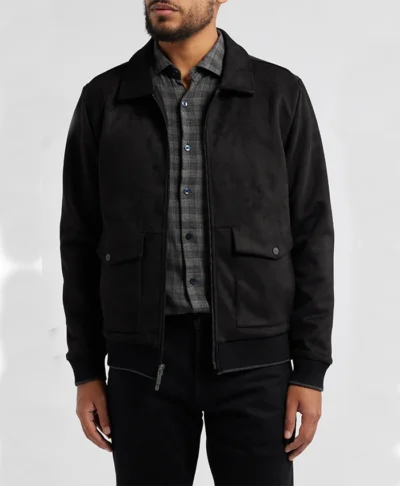 Lawrence Black Suede Bomber Jacket