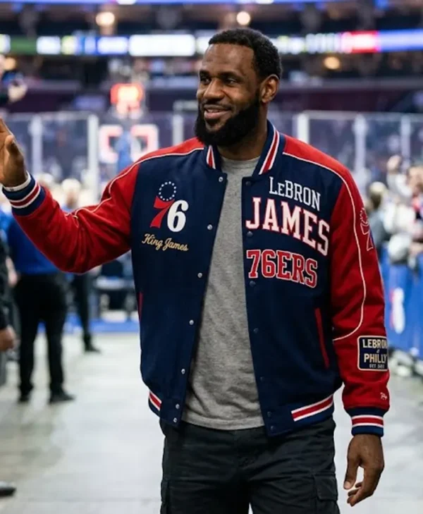 LeBron James Philadelphia 76ers Varsity Jacket