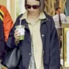 Lily Collins Paris 2026 Black Jacket