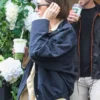Lily Collins Paris 2026 Black Jacket