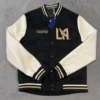 Los Angeles FC Black and White Letterman Jacket
