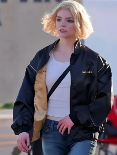 Lucky S01 Anya Taylor-Joy Black Bomber Jacket