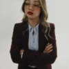 Madelyn Cline Dark Red Blazer