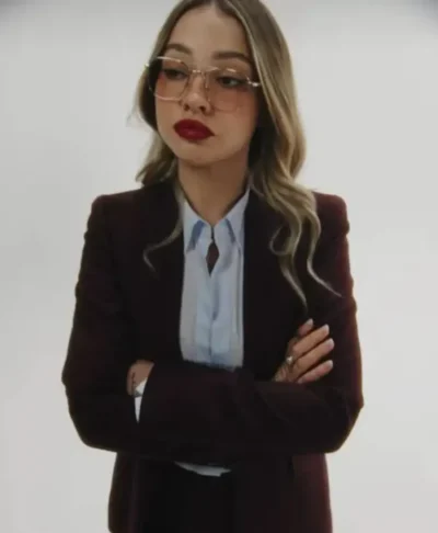 Madelyn Cline Dark Red Blazer