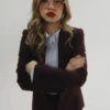 Madelyn Cline Dark Red Blazer