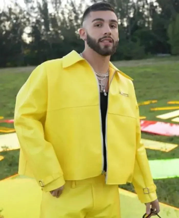 Manuel Turizo Yellow Leather Jacket