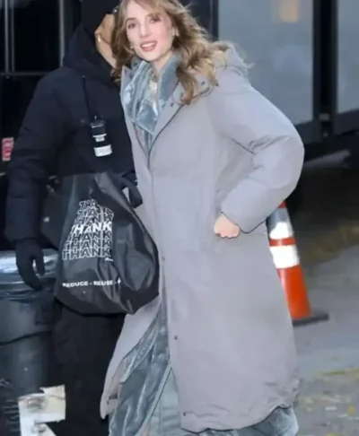 Maya Hawke One Night Only Grey Coat