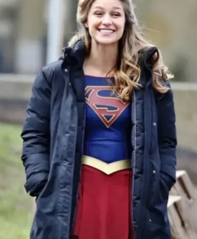 Melissa Benoist Supergirl Inspired Blue Coat