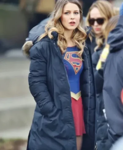 Melissa Benoist Supergirl Inspired Blue Coat