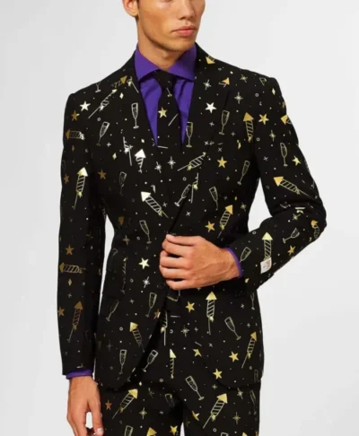 Men’s Black Fireworks Suit