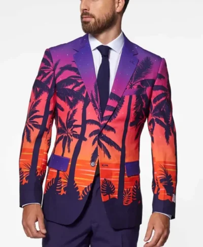 Mens Suave Sunset Stylish 2 Piece Suit