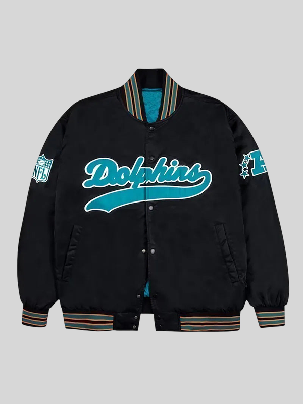 Miami Dolphins Aqua Bomber Jacket