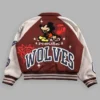 Mickey Mouse Wolves Club Maroon Varsity Jacket