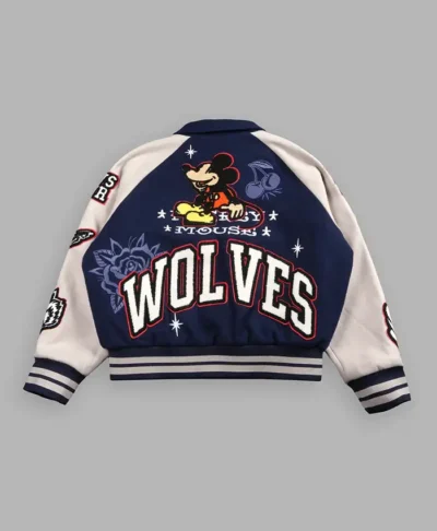 Mickey Mouse Wolves Club Navy Varsity Jacket