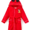 Mickey Pluto Red Hooded Bathrobe