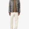 Moncler Hooded Quilted Brown Down Puffer Jacket