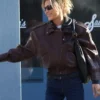 NYC Bella Hadid Brown Leather Jacket