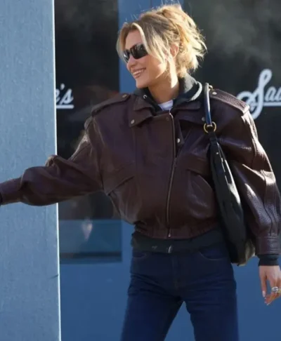 NYC Bella Hadid Brown Leather Jacket
