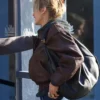 NYC Bella Hadid Brown Leather Jacket