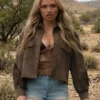 Natalie Alyn Lind Dutton Ranch 2026 Suede Fringe Jacket