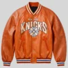 New York Knicks Chrome Hearts orange Varsity Jacket